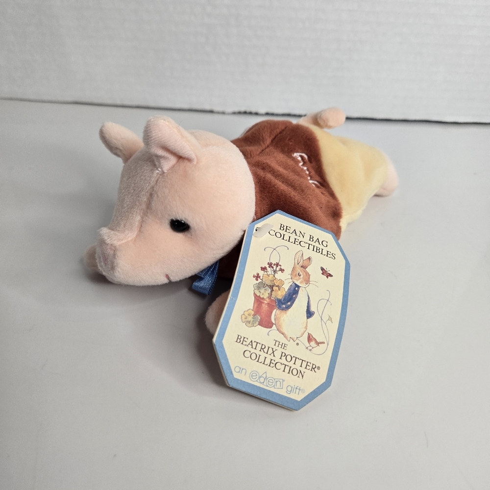 Eden Beatrix Potter Pigling Bean Bag Plush Pig 8" Stuffed Animal New NWT